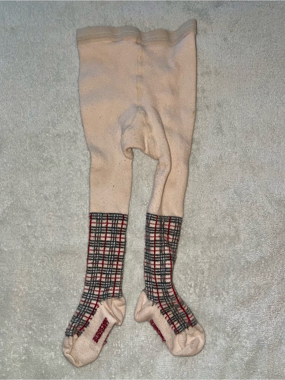 Vintage Burberry Baby Tights Size 19/20 Pink Nova Check